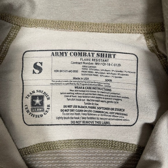 Sekri Army Combat Shirt Mens S Multicam Camo BDU Made in USA Pockets Stretch - Picture 2 of 7